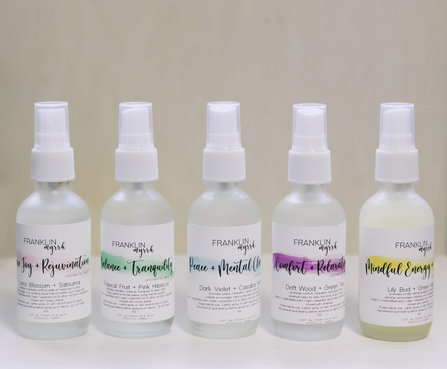 Functional Fragrance Room, Body, Linen Sprays