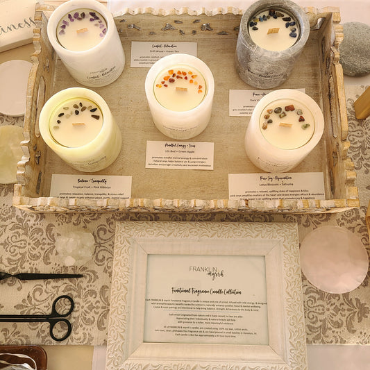 Functional Fragrance Candle REFILLS translucent 8oz 100% soy refill for onyx & marble vessels