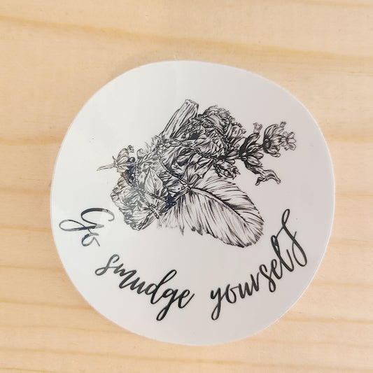 GO SMUDGE YOURSELF vinyl sticker