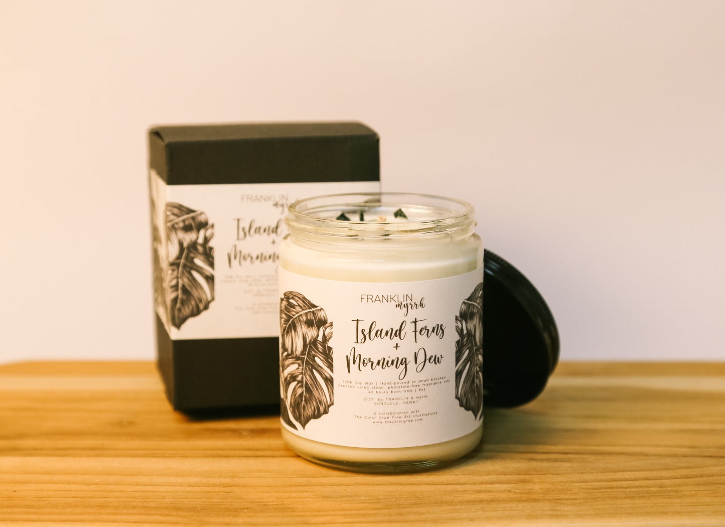 Island Ferns + Morning Dew 100% Soy Small Batch Hand Poured Candles