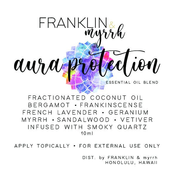 Aura Protection Essential Oil Blend Roller & Chakra White Sage Smudge Stick Bundle