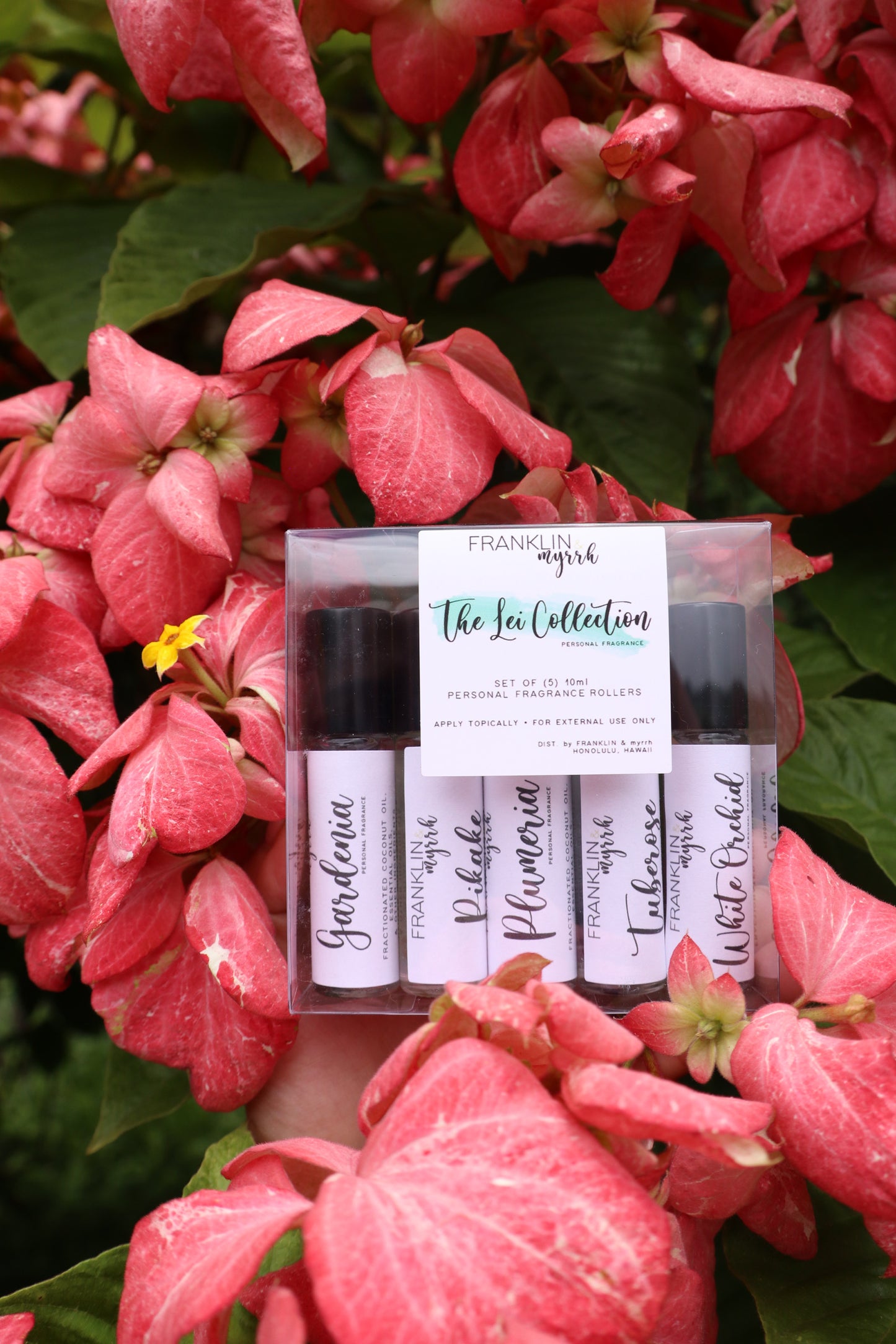 The Lei Collection – Personal Fragrance Rollers Set of (5) Personal Fragrance Rollers Inspired by Flower Leis of Hawaii