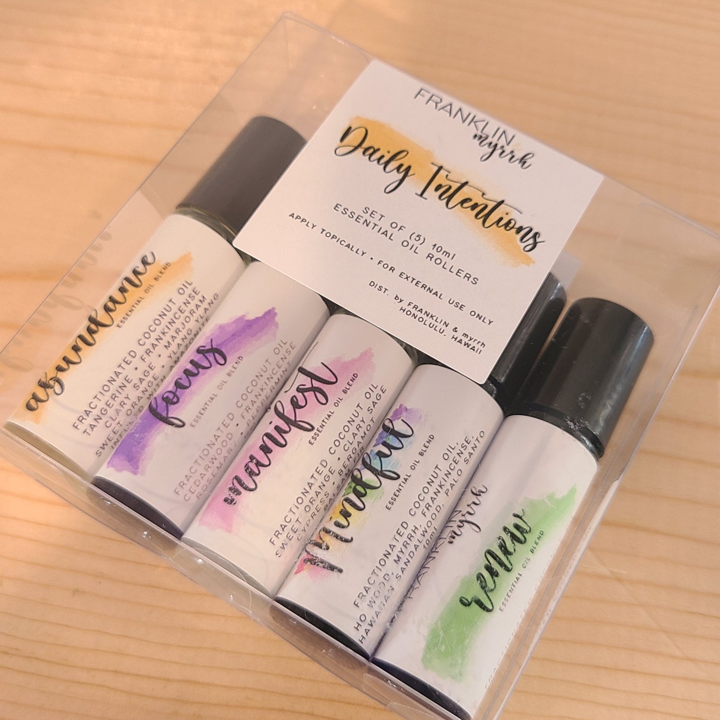 Daily Intentions Essential Oil Roller Set